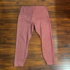 High-Waist Maroon Leggings